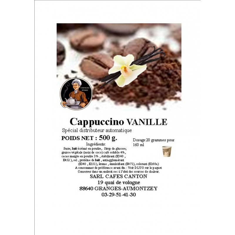 cappuccino vanille (Boisson Gourmande) - Cafés Canton