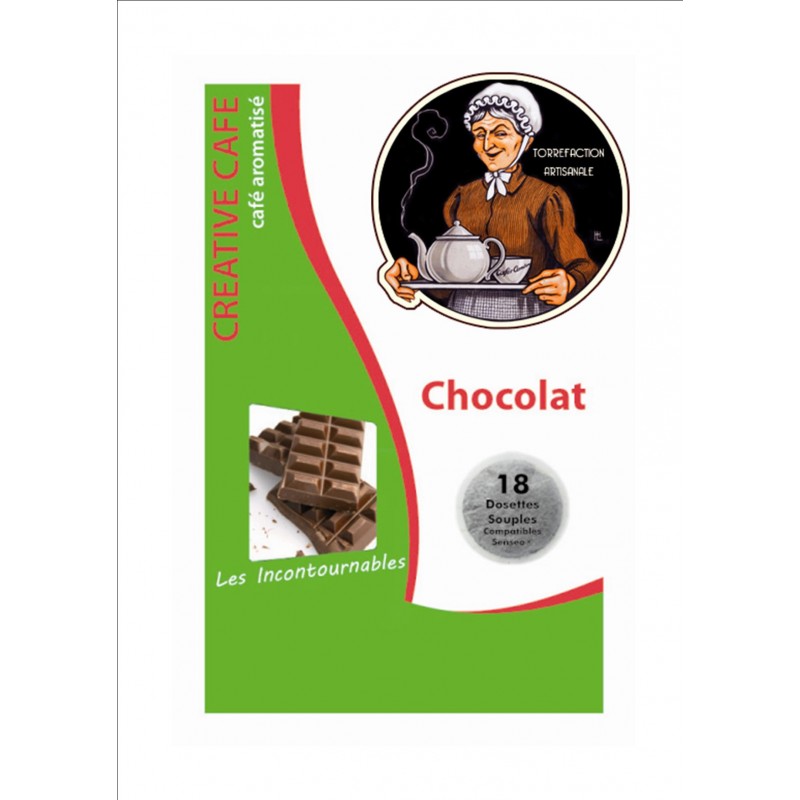 Lot découverte - Chocolat - Dosettes souples compatibles Senseo